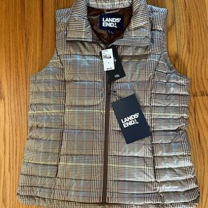 Lands' End Women's Checkered Puffer Vest